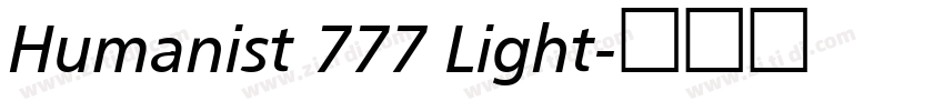 Humanist 777 Light字体转换